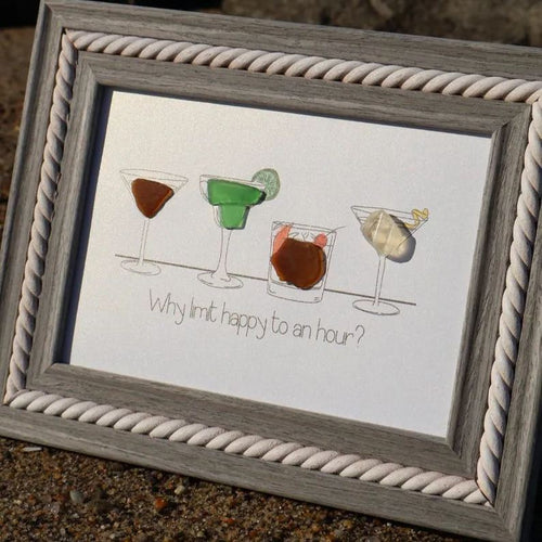 Cócteles costeros de vidrio marino 