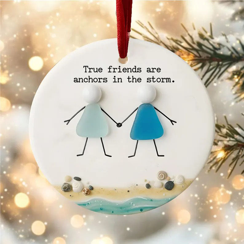 Anchor in the Storm Friendship  Sea Glass Keepsake