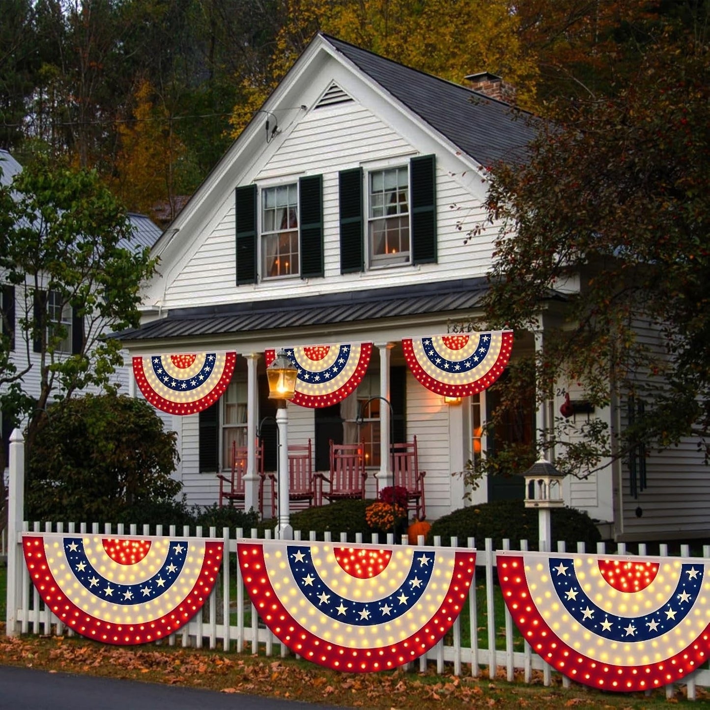 3 x 6 Ft LED Patriotic Bunting Banner for America's 250th