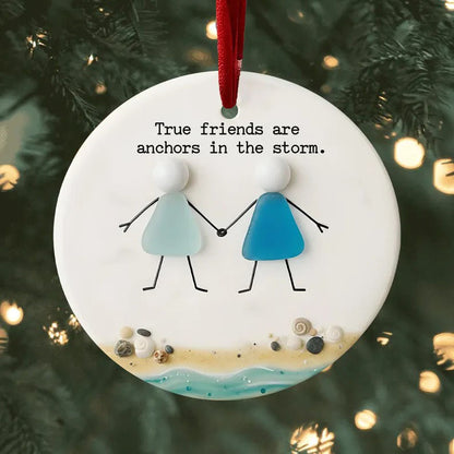 Anchor in the Storm Friendship  Sea Glass Keepsake