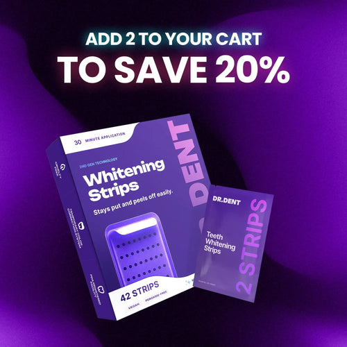 Purple Teeth Whitening Strips - 7/21 Whitening Sessions - Non Sensitive Teeth Whitening - Peroxide-Free