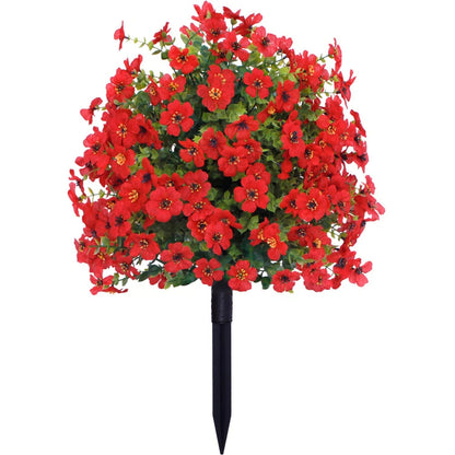 Artificial Topiary Ball Treeswith Flowers and Ground Spikes