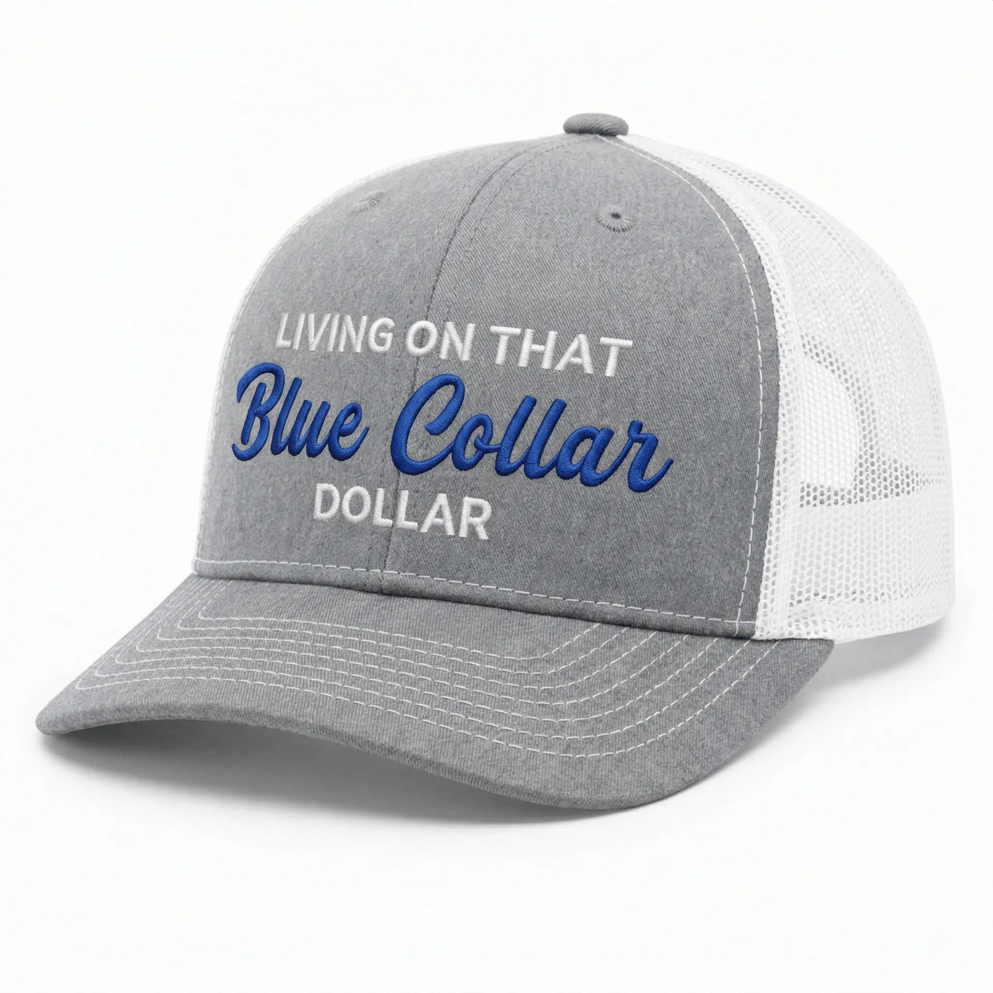 🛠️🧢Blue Collar Dollar Trucker Hat – Proud Workwear Cap