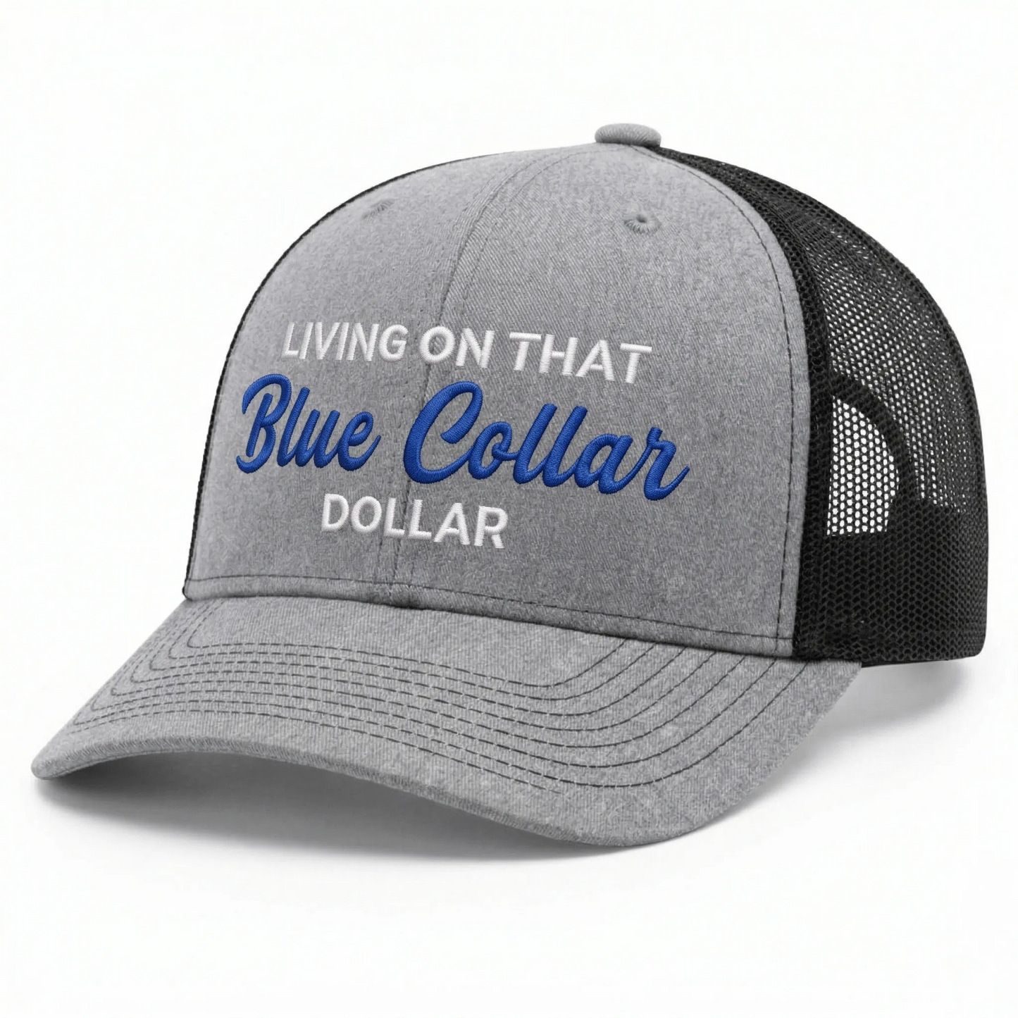 🛠️🧢Blue Collar Dollar Trucker Hat – Proud Workwear Cap