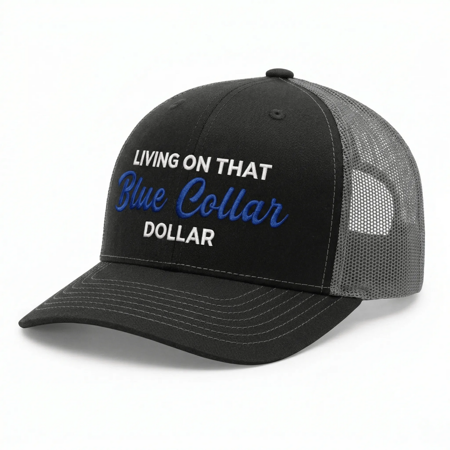 🛠️🧢Blue Collar Dollar Trucker Hat – Proud Workwear Cap