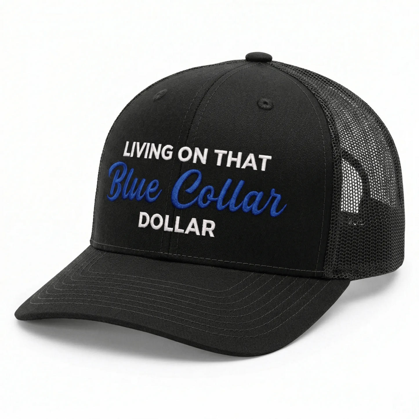 🛠️🧢Blue Collar Dollar Trucker Hat – Proud Workwear Cap