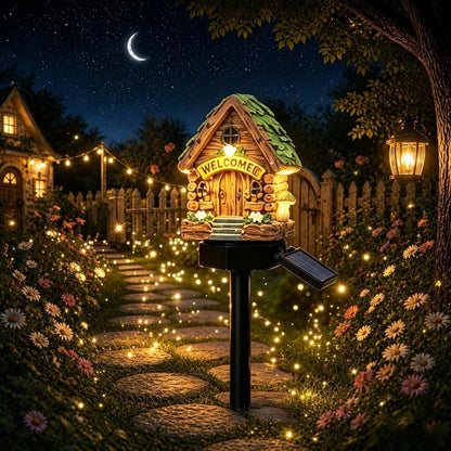 🍄Solar Fairy-Tale Mushroom Cottage Garden Light