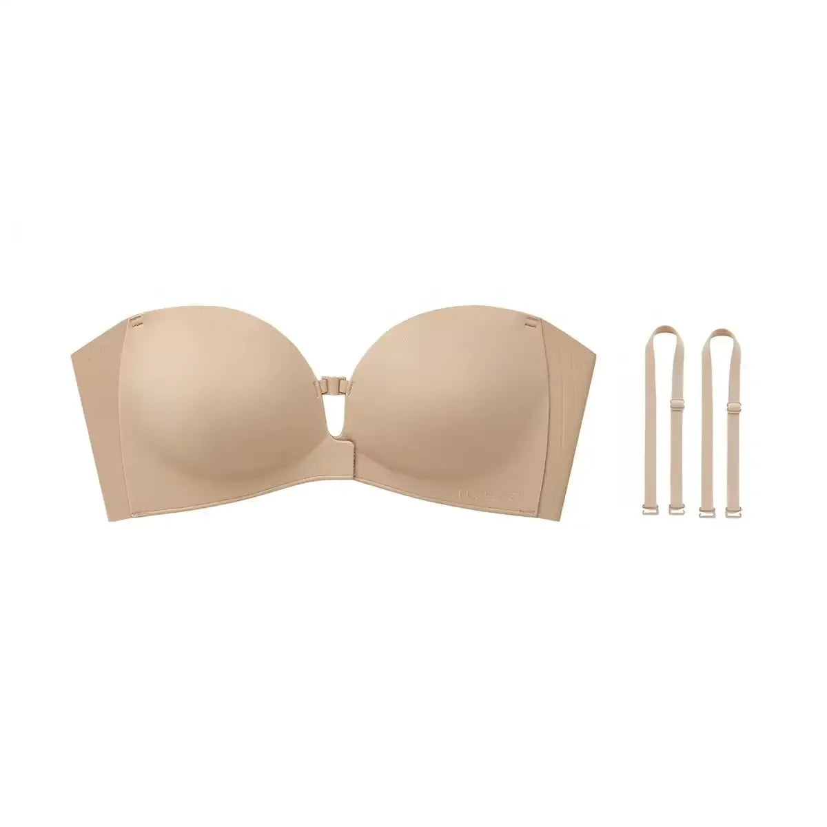 Seamless Strapless Push-Up Bra with Anti-Slip Grip