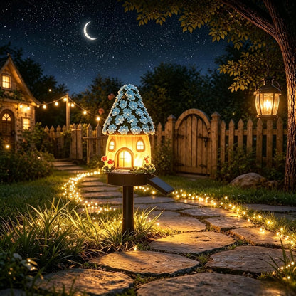 🍄Solar Fairy-Tale Mushroom Cottage Garden Light