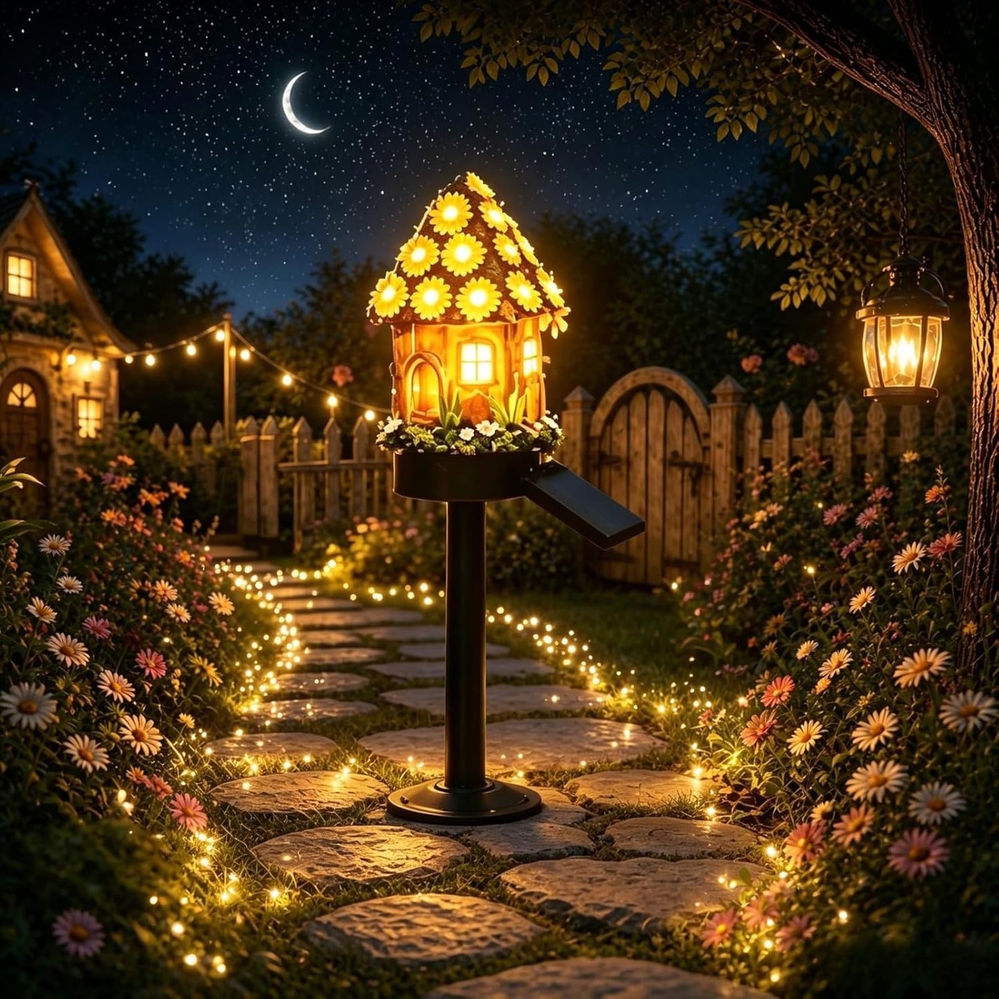 🍄Solar Fairy-Tale Mushroom Cottage Garden Light