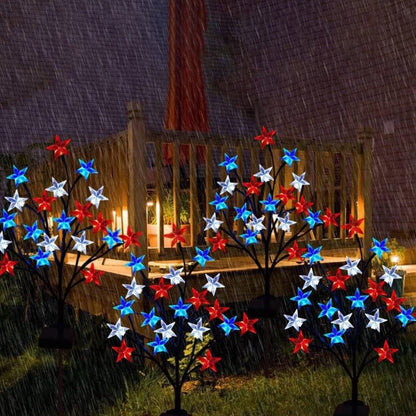 Patriotic Outdoor Waterproof Solar for 4th of July Independence Day 250th Anniversary Memorial Day