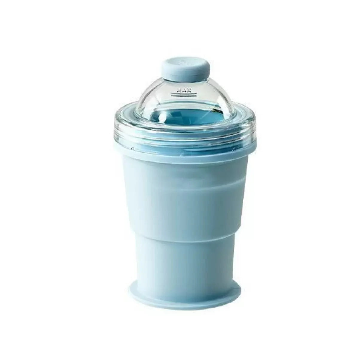 Collapsible Ice Puck Water Cup — Portable Silicone Travel Mug with Built-in Ice Mold