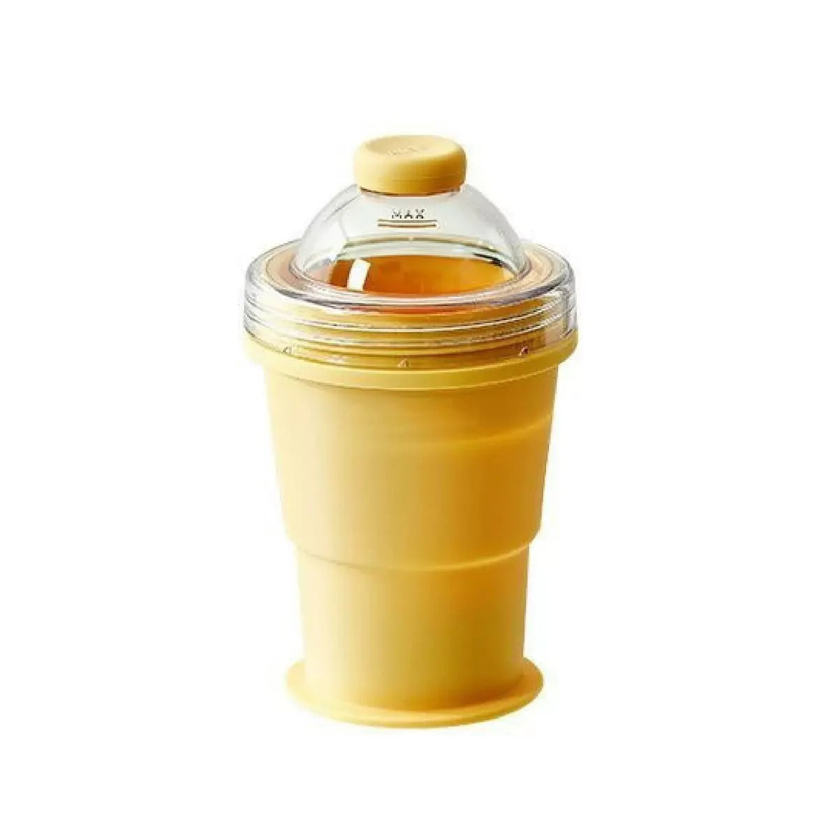 Collapsible Ice Puck Water Cup — Portable Silicone Travel Mug with Built-in Ice Mold
