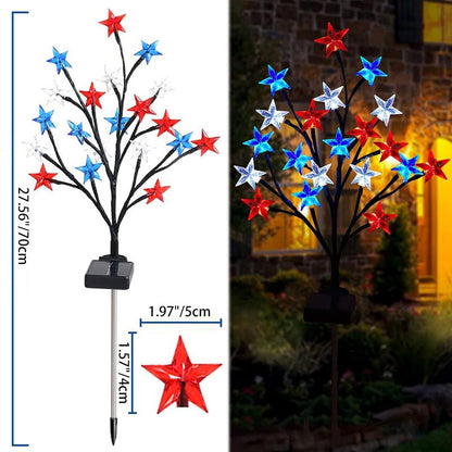 Patriotic Outdoor Waterproof Solar for 4th of July Independence Day 250th Anniversary Memorial Day
