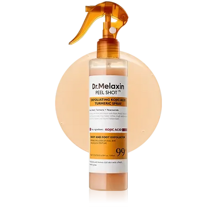 Peel Shot Keratin Care Kojic Acid Turmeric Spray 200ml Pore Clearing Exfoliating Formula Skin Repair Scrub