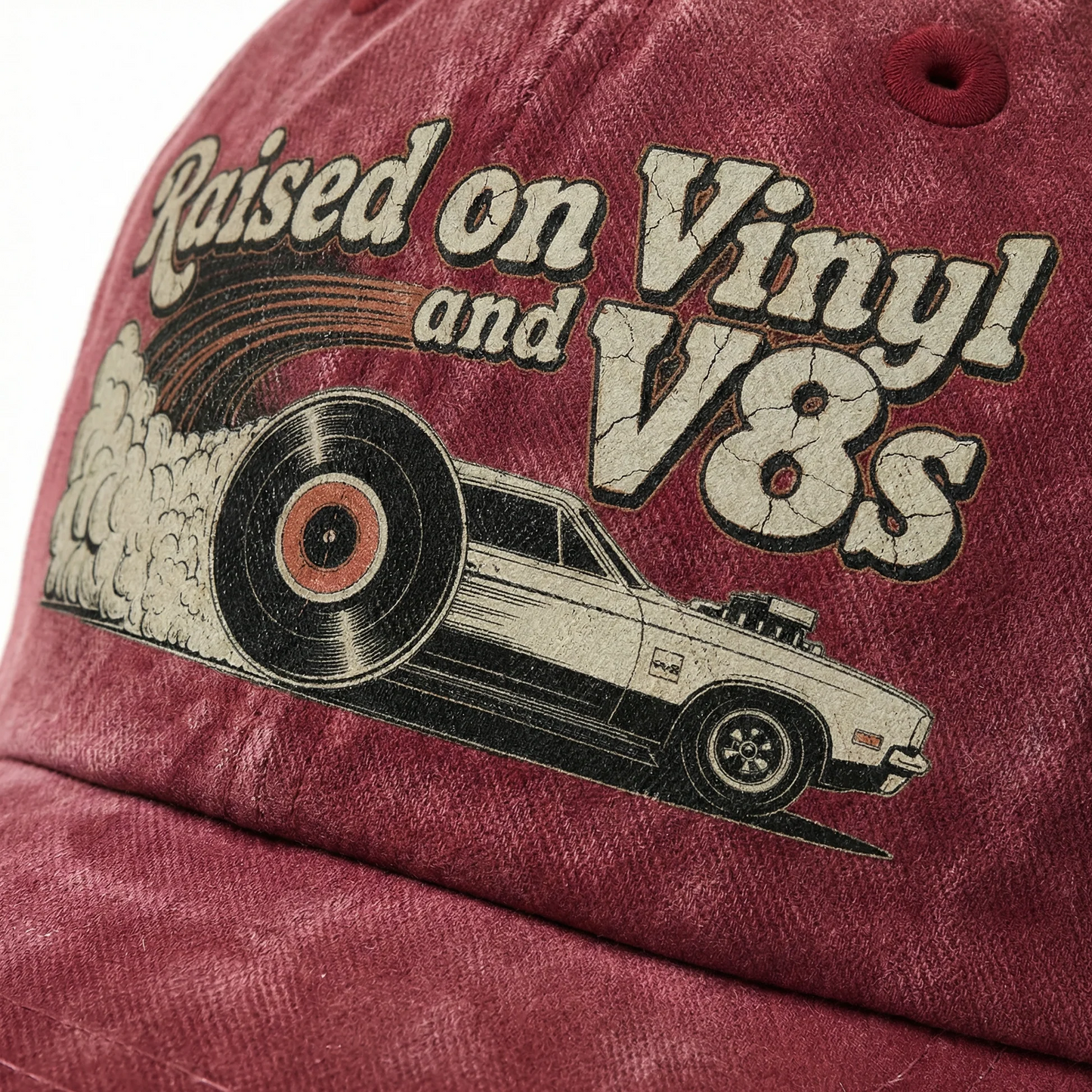 "Raised on Vinyl and V8s" The Gearhead Classic Cap