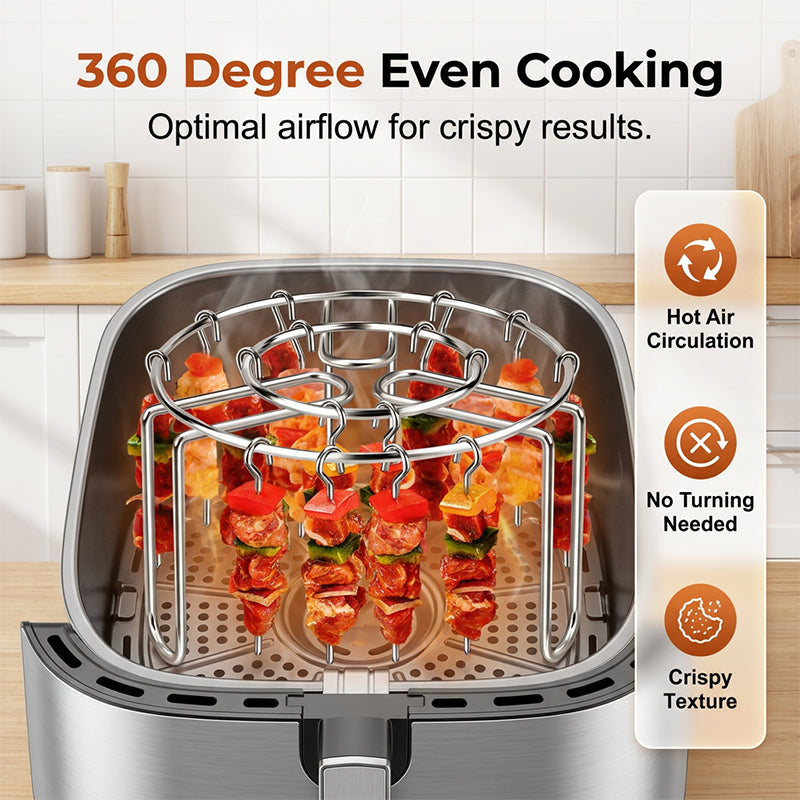 Stainless Steel Air Fryer Skewer Rack Stand
